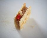鶏のリエットのクラッカーサンド作り方4写真