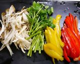 簡単！クレソンときのこの味噌ワインソテー作り方1写真