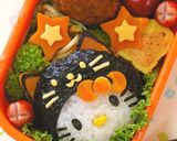 黒猫キティのハロウィン弁当（キャラ弁）作り方21写真