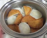 ひら天と北之庄菜の炊いたん作り方4写真
