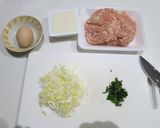 節約♡ヘルシー♡鶏つくねバーグ作り方1写真