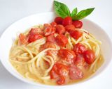 植物性材料だけで　トマトクリームパスタ作り方6写真