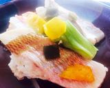 鯛の塩昆布蒸し〜柚子を添えて〜作り方3写真