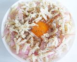 電子レンジで　簡単カルボナーラ丼作り方3写真