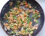 塩鮭で簡単　鮭炒飯　さけチャーハン作り方3写真