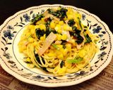 簡単♡ほうれん草とコーンのクリームパスタ作り方5写真