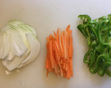 ☆野菜炒めと目玉焼きのトーストサンド☆作り方1写真