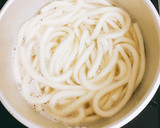 簡単☆ちょっぴり甘い海苔たまうどん作り方1写真