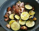 アヒージョで茄子のオイルパスタ作り方2写真