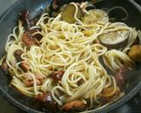 アヒージョで茄子のオイルパスタ作り方5写真