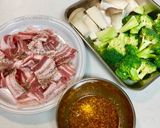 豚ばら肉と野菜の粒マスタード炒め作り方2写真