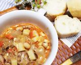 レンチンでお豆と里芋の食べるトマトスープ作り方3写真
