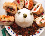 ささみカツキーマカレーのライオンプレート作り方13写真