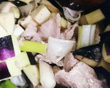ナスと豚肉のつけ蕎麦作り方2写真