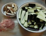 茄子としいたけの炒め煮作り方1写真