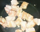 小かぶと鶏肉の炒め煮作り方1写真