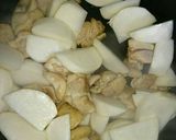 小かぶと鶏肉の炒め煮作り方2写真