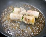 簡単！ニラ(茎)の肉マキ(すき蒸し)作り方3写真