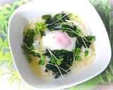 簡単５分☆朝食ランチ夜食に温卵スープ丼♪作り方12写真