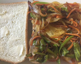 ☆野菜炒めと目玉焼きのトーストサンド☆作り方6写真