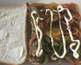 ☆野菜炒めと目玉焼きのトーストサンド☆作り方7写真