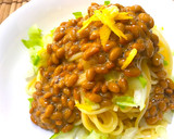 白菜の浅漬けと納豆の冷製和風パスタ作り方5写真