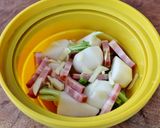 レンジで!かぶとベーコンのバジル風味作り方1写真