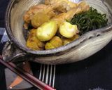 手羽元・栗・切り昆布の煮物作り方5写真
