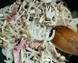 ほうれん草とベーコンのクリームパスタ作り方2写真