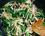 ほうれん草とベーコンのクリームパスタ作り方4写真