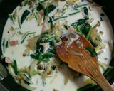 ほうれん草とベーコンのクリームパスタ作り方6写真