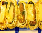 簡単な大葉梅肉とチーズの卵焼き作り方3写真