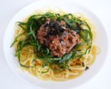 納豆と梅肉と大葉のさっぱりパスタ作り方7写真