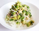 アボカドとかいわれとツナのサラダ丼作り方5写真