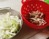 白菜とカニカマの中華風ミルクスープ＊作り方1写真