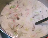 白菜とカニカマの中華風ミルクスープ＊作り方6写真
