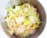 レタスと納豆のポン酢パスタ作り方4写真