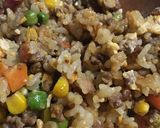簡単！ひき肉とミックスベジタブル炒飯作り方3写真