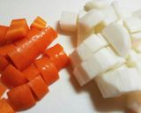 美味し〜♡豚モツと野菜の煮込み♪味噌味作り方4写真