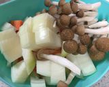 鶏ダシの野菜スープ シチュー風作り方1写真