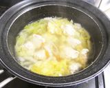 自家製鶏団子の茹で汁で旨みたっぷりスープ作り方4写真