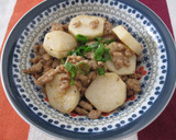 豚ひき肉と里芋の旨炒め作り方5写真