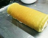 抹茶きな粉クリームロールケーキ♡作り方16写真