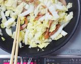 副菜、あと一品に白菜ペペロンチーノ作り方3写真