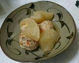 鶏だんごと大根の煮物作り方8写真