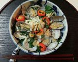 パクチーあさりうどん（血ダ食1032）作り方1写真