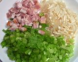 かぶの葉たっぷりあんかけ炒飯作り方1写真