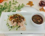 ネギソース使って鳥ササミとセロリの和え物作り方3写真