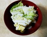 電子レンジで簡単!白菜の中華スープ蒸し作り方3写真