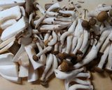 ヘルシー♪鶏ささみとキノコのクリーム煮♡作り方1写真